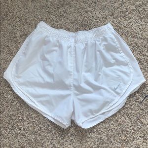 All white nike shorts